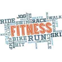 Physical Fitness Word Cloud Wall Mural