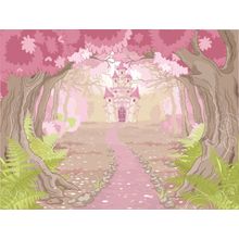 Pretty Pink Castle Wallpaper Mural