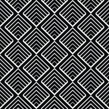 Geometric Pattern In Black and White Wallpaper