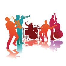 Colorful Jazz Band Wall Mural