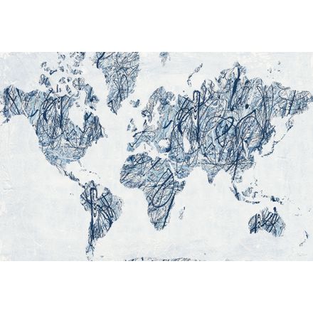 Physical World Map Wall Mural - Miller Projection - Peel & Stick Removable  Wallpaper