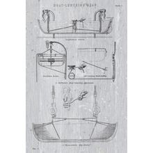 Boat Launching Blueprint Wall Mural