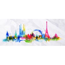 Europe Landmark Splash Wallpaper Mural