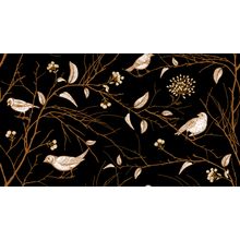 Midnight Songbirds Pattern Wallpaper