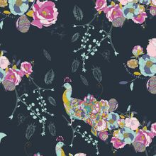 Petal and Plume - Peacock Waltz Gala Wallpaper