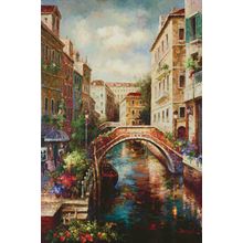 Cafe on the Canal Mural Wallpaper