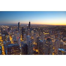 Chicago Twilight Wall Mural