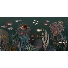 Roaring Reef Green Wallpaper Mural