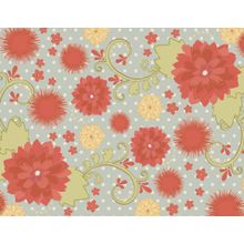 Bright Garden - Rust, Storm, Butter & Green Wallpaper