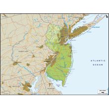 New Jersey Map Wall Mural