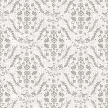 French Provincial Grey Damask Pattern Wallpaper