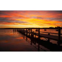 Sunset Over Jetty, Australia Wall Mural