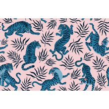 Pink and Blue Tiger Twist Wallpaper