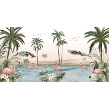 Flamingo Oasis Wall Mural