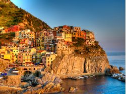 Manarola-Sunset-Harbor-Wall-Mural