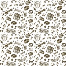 Don't Stop The Music Pattern Wallpaper