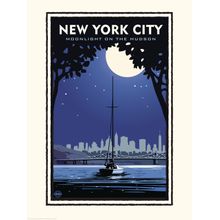 New York City Moonlight Wall Mural