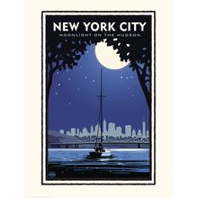 New York City Moonlight Wallpaper Mural