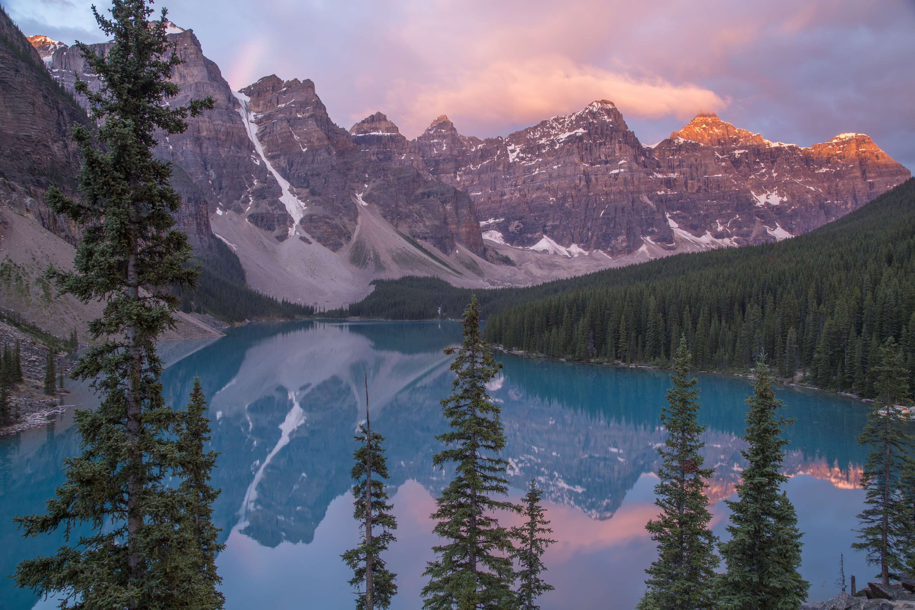 Lake Moraine In Banff National Park Canada Sunset Twilight HD wallpaper |  Pxfuel