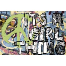 It's A Girl Thing Graffiti Mural Wallpaper