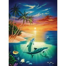 Dolphin Island Wall Mural