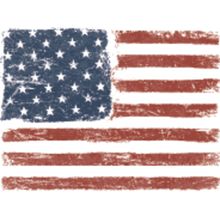 Distressed American Flag Mural Wallpaper