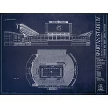 Spartan Stadium Blueprint Wall Mural