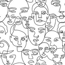Cover Girls Line Art Wallpaper