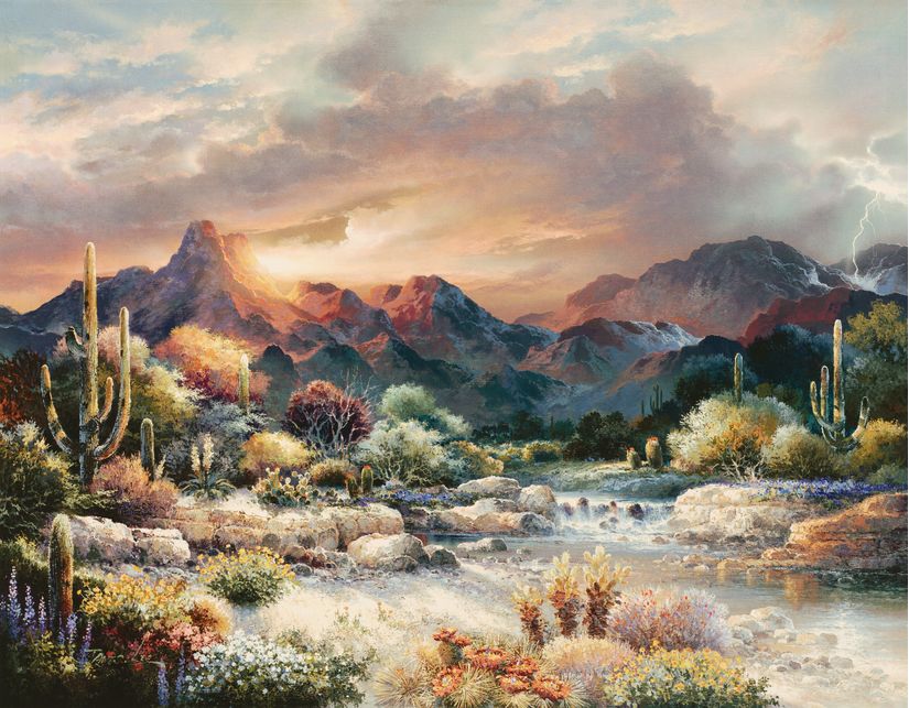 Sonoran Sunrise Mural By James Lee - Murals Your Way