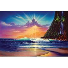 Island Sunrise Wall Mural