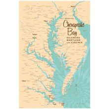 Chesapeake Bay, MD And VA Lake Map Wall Mural