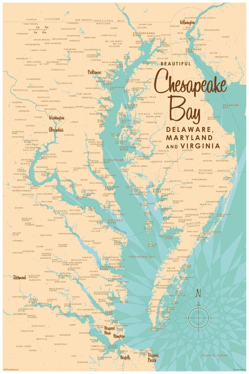 Chesapeake Bay Maryland Map