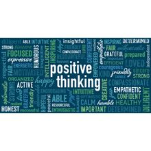 Positive Word Cloud - Blue Wall Mural