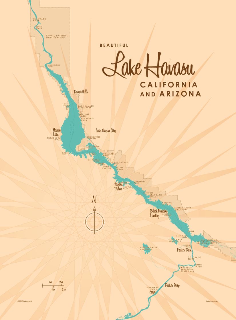 Lake-Havasu-Lake-Map-Wall-Mural