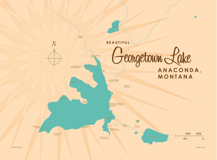 Lake, MT Lake Map Wall Mural Murals Your Way