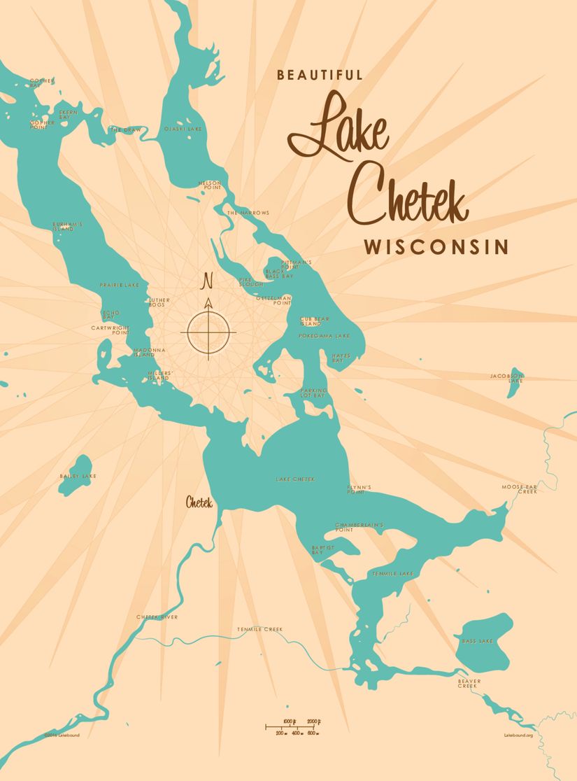 Lake-Chetek-WI-Lake-Map-Wall-Mural