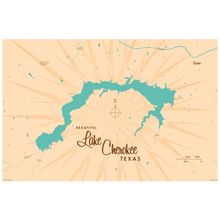 Lake Cherokee, TX Lake Map Wall Mural