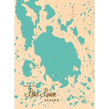 Lake Louise, AK Lake Map Wall Mural