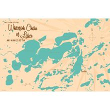 Whitefish Chain, MN Lake Map Wall Mural