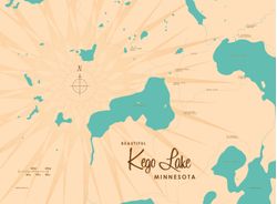 Kego-Lake-MN-Lake-Map-Wallpaper-Mural