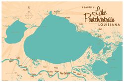 Lake-Pontchartrain-LA-Lake-Map-Mural-Wallpaper