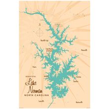 Lake Norman, NC Lake Map Wall Mural