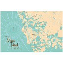 Marco Island, FL Map Wall Mural