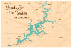 Grand-Lake-O-The-Cherokees-OK-Lake-Map-Wall-Mural