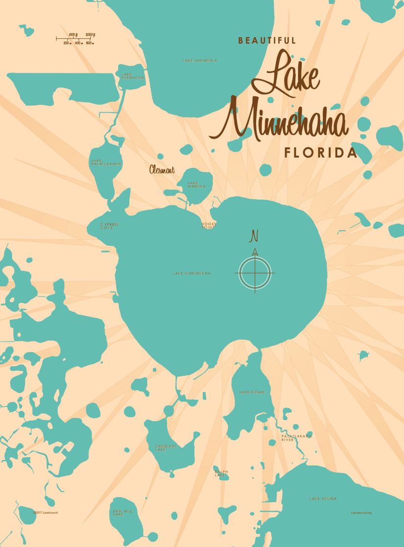 Lake-Minnehaha-FL-Lake-Map-Wall-Mural