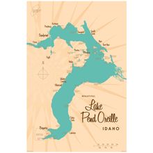 Lake Vermillion, MN Lake Map Wall Mural