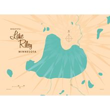 Lake Riley, MN Lake Map Wall Mural