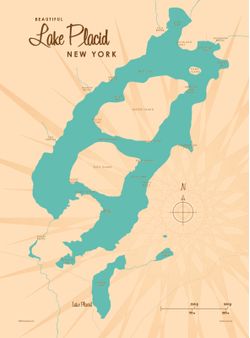 Lake-Placid-NY-Lake-Map-Wall-Mural