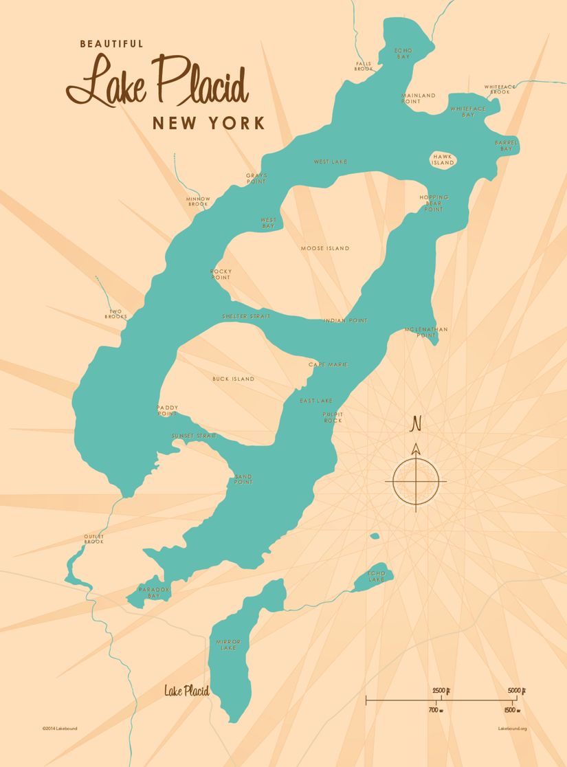 Lake-Placid-NY-Lake-Map-Wall-Mural