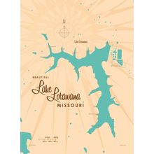 Lake Lotawana, MO Lake Map Wall Mural